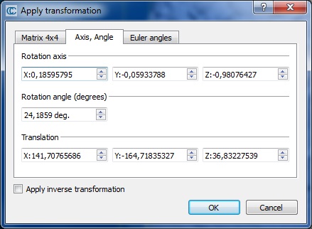 Apply Transformation dialog V2