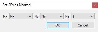 Set SF as normals dialog